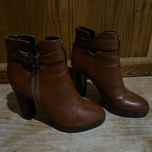 Brown Forever 21 platform bootie